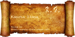Kaszta Ilona névjegykártya
